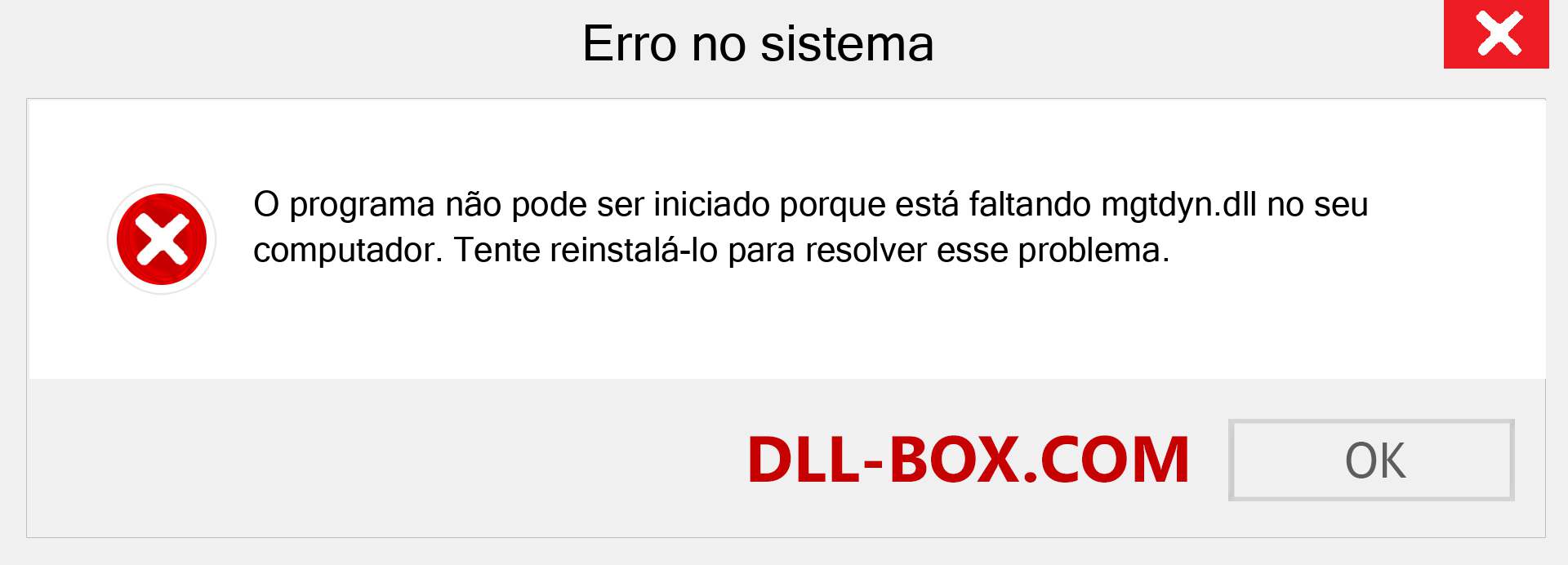 Arquivo mgtdyn.dll ausente ?. Download para Windows 7, 8, 10 - Correção de erro ausente mgtdyn dll no Windows, fotos, imagens